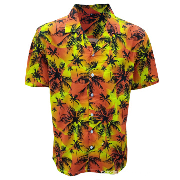 Men's 100% Cotton Casual Colorful Beach Aloha Shirt